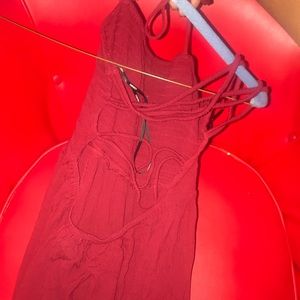 Maxi sundress burgundy (goes to ankle)